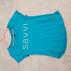 Savvi Teal Large Short Sleeve Tee